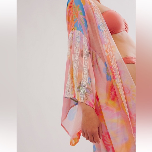 Free People Multicolor Floral Robe - Picture 3 of 3